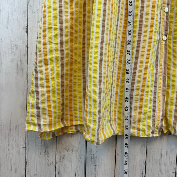 Lemlem Yellow/White Striped Bahiri Strapless Ruffle Sun Maxi Dress Size Medium - Picture 11 of 14
